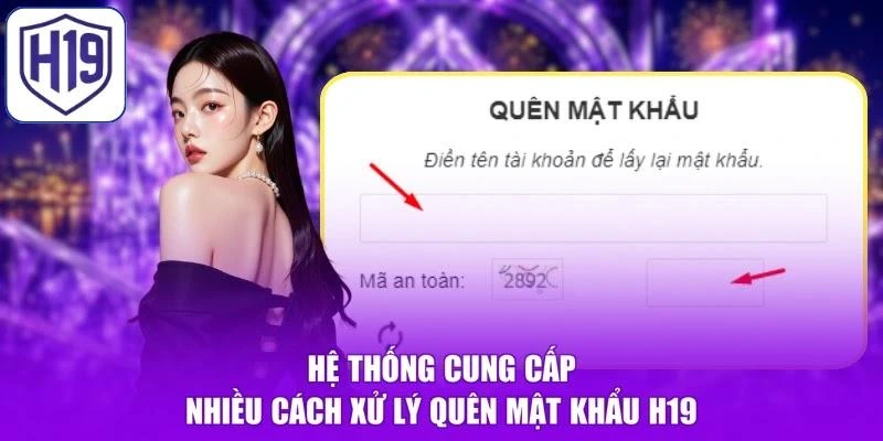 Hệ thống cung cấp nhiều cách xử lý quên mật khẩu H19